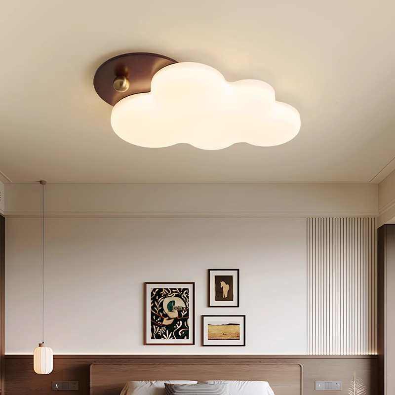 儿童房吸顶灯男女孩护眼创意奶油风云朵房间灯侘寂风中古风卧室灯,家装灯饰光源,智能吸顶灯,淘宝优惠券,粉丝福利购,淘宝优惠卷