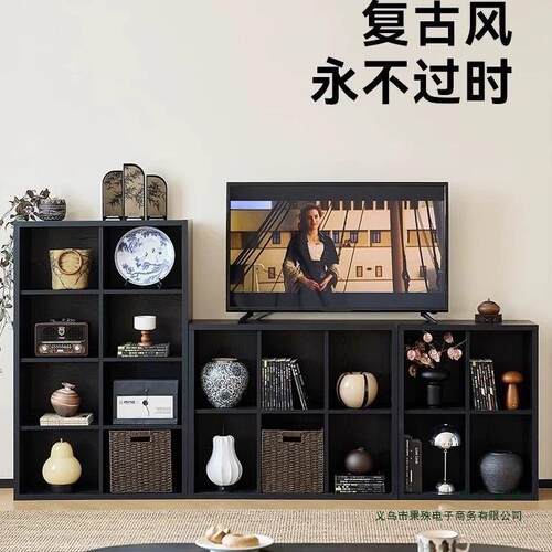 钢制格子物柜自由组合日式简约F9968869八格柜童床边儿书矮柜书架