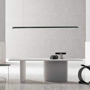 餐厅吊灯北欧风格 健身房饭厅吧台一字长条灯 led办公线条灯