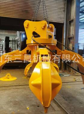 轮挖多瓣梅花抓4瓣5瓣抓钢机无线遥控抓料机金抓子厂家可定制