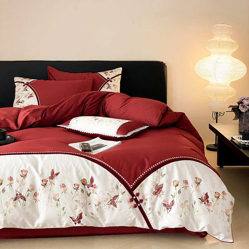 婚庆嫁娶100S全棉长绒棉床单四件套纯棉刺绣被套四季1.8m床单床品,床上用品,婚庆床品套件,淘宝优惠券,粉丝福利购,淘宝优惠卷