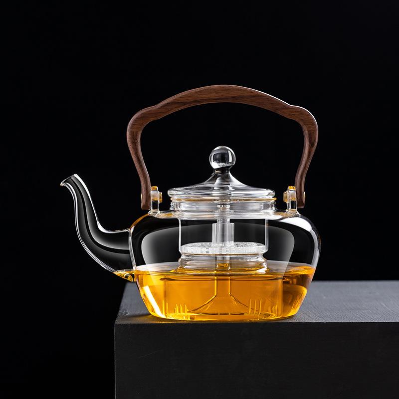 养生壶蒸煮一体耐热玻璃蒸茶壶提梁烧水壶煮茶器日式电陶炉家用壶
