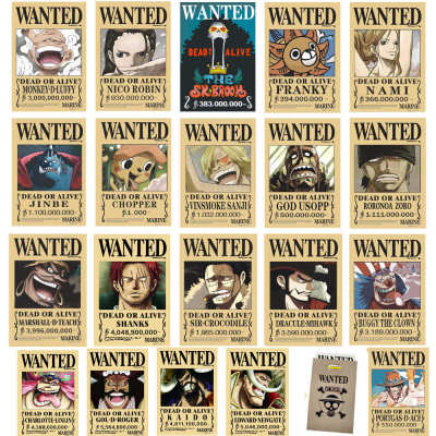 海贼新四王通缉令海报 路飞30亿悬赏令新四皇十字会Wanted Order