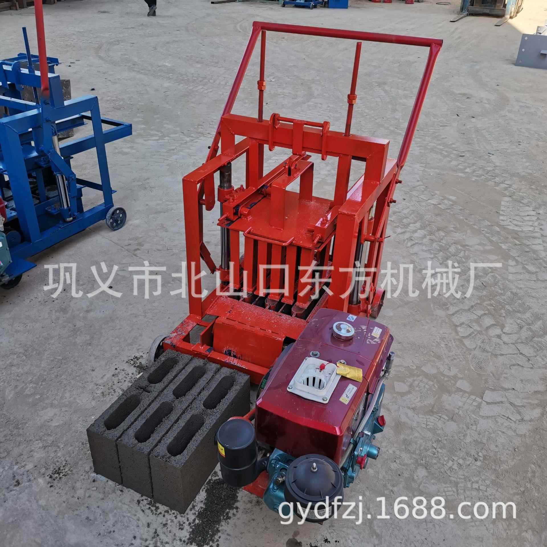 柴油砖机制作400-120-200空心砖操作简单无需用电空心制砖机12P