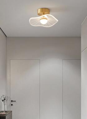 道MCI灯日式过简约走廊楼梯台户衣帽间门阳厅入玄关全铜荷叶吸顶