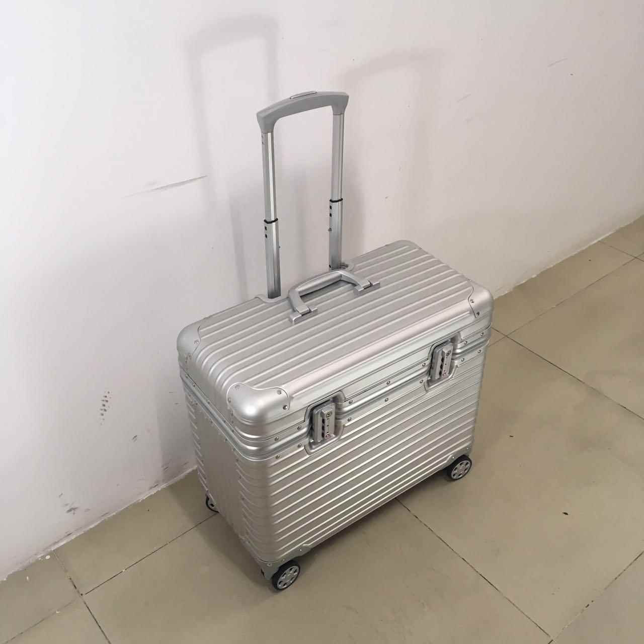 高档全铝镁合金金属影手推车行李箱摄行李0机登箱上开口和卧式23.图片
