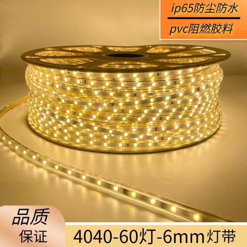 压灯带110V220VLED灯带色灯带4040-60灯跑量灯带外贸出口