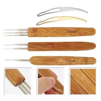Crochet Needle for Dreads Long Hair DIY Hook Bamboo H