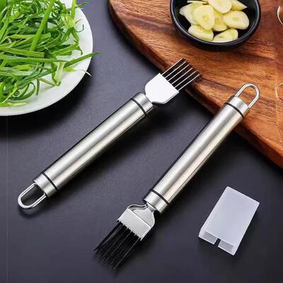 Stainless Steel Scallion Slicer, Portable Kitchen Tool for S