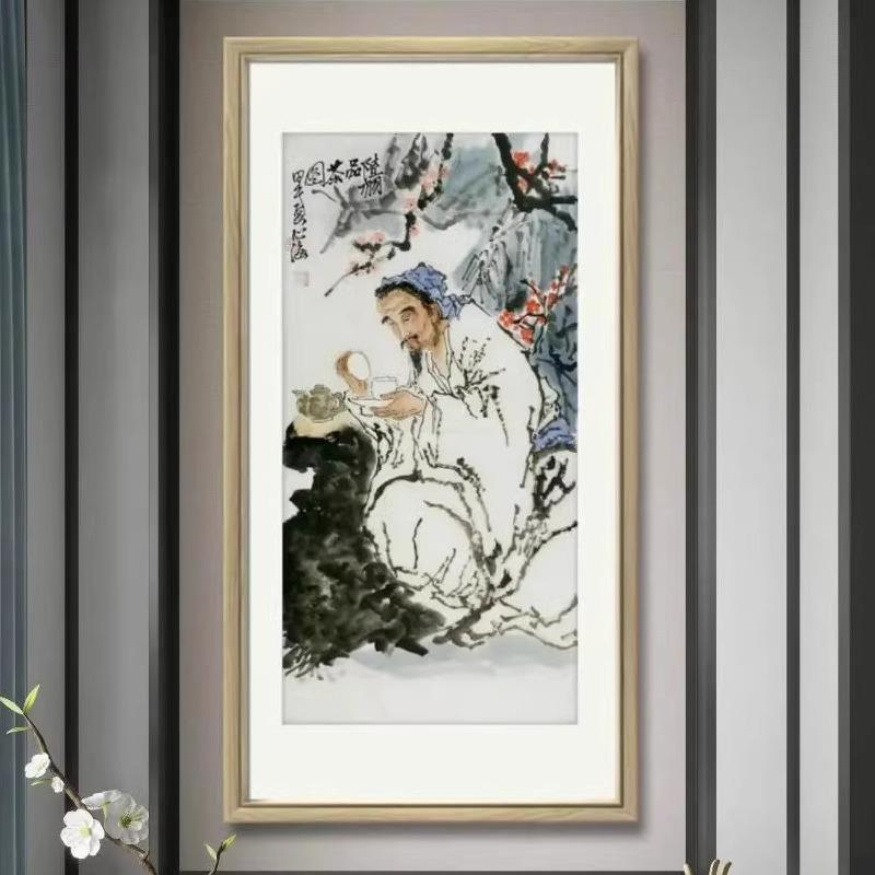茶圣陆羽药圣孙思邈国画人物纯手绘装饰画禅意画三尺四尺斗方GG图片