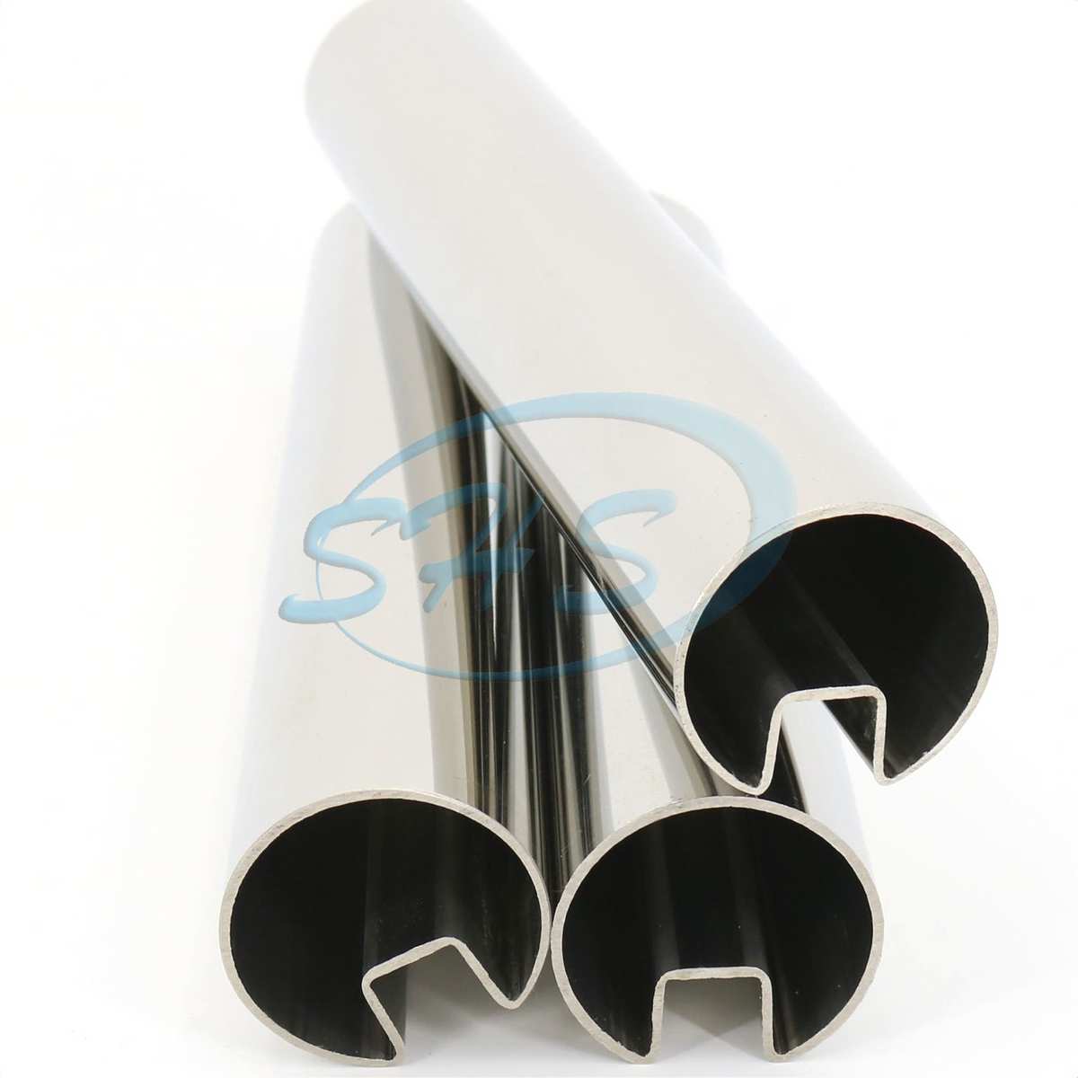 厂价批发SUS304材质不锈钢圆管凹槽管 栏杆 楼梯扶手用 抛光表面