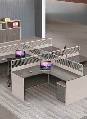 办公桌简约现代职桌员桌四人电脑桌椅ZG-58095组合/位4/6人2屏风