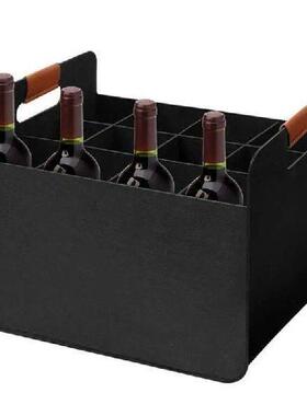 12 Bottle Felt Wine Carrier Tote Reusable Grocery Bags For