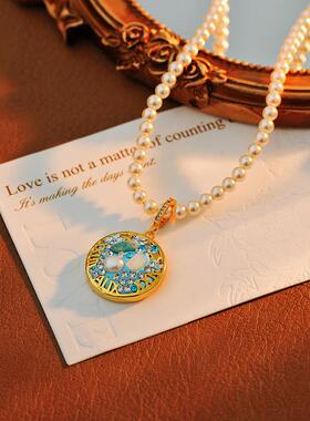 2025新款年天然巴洛克项链微镶高级感摩羯座气质百搭珍珠项链