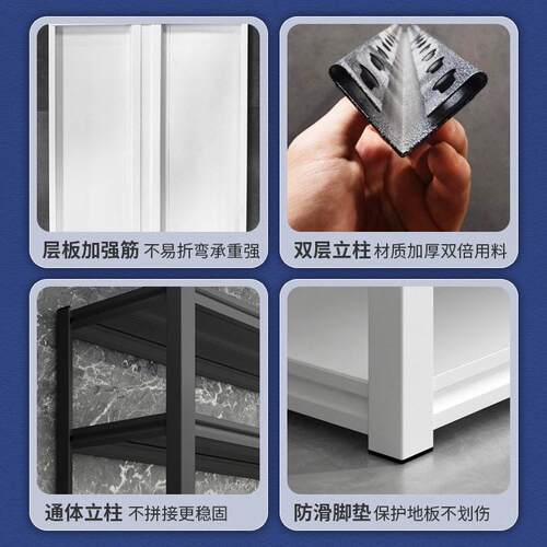 货架置物架多层落地家用储物间收纳架阳台超市仓库商用角钢铁架子