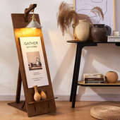 广告牌复古带灯发光展示牌门口立式 落地式 海报展示架民宿酒馆招牌