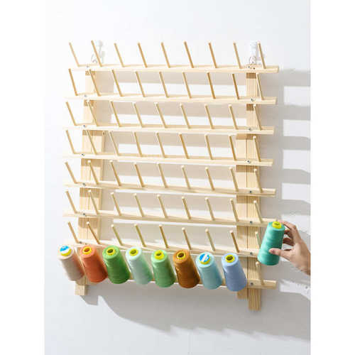 缝纫机线架放架子30轴缝纫线架实木折叠家用线圈可放缝纫收纳配件