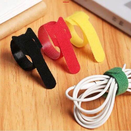 100Pcs Cable Management Belt Anti-tangle Fastener Tape