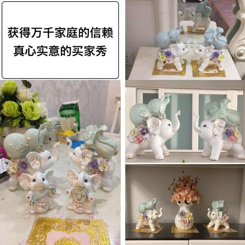 大象摆件创意家居客厅酒柜装饰品室内房间卧室工艺小摆设现代简约