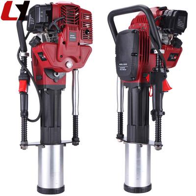 小型汽油角铁打桩机 手提式抗洪防汛打桩机 木桩围栏栽桩机