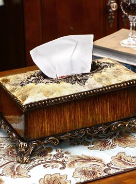 大号纸巾盒 欧式覆古装饰长方纸巾盒 创意客厅家居装饰工艺品摆件