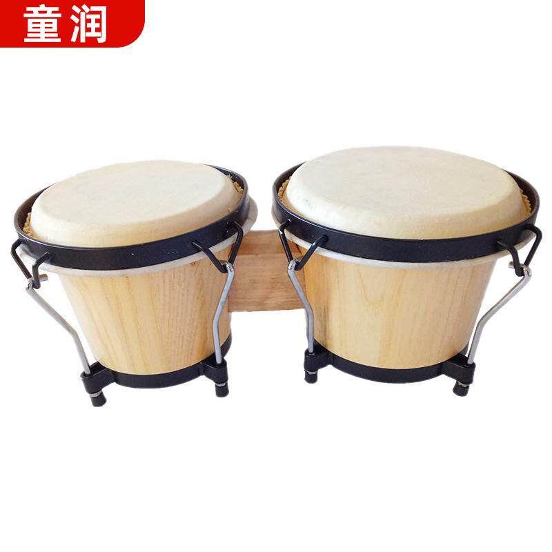 奥尔夫乐器连体邦戈幼儿园伴奏鼓初学者音乐教具可调整手拍邦戈鼓