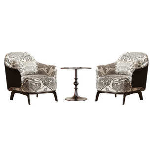 中古风民宿沙发椅酒店会所休闲桌椅法式复古客厅阳台沙发茶几组合