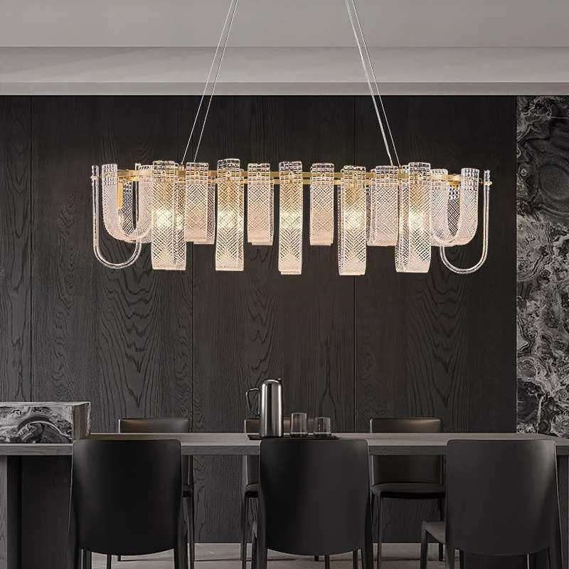 后现代意式轻奢餐厅吊灯全铜美式复古法式长方形饭厅餐桌岛台灯具,家装灯饰光源,客厅吊灯,淘宝优惠券,粉丝福利购,淘宝优惠卷