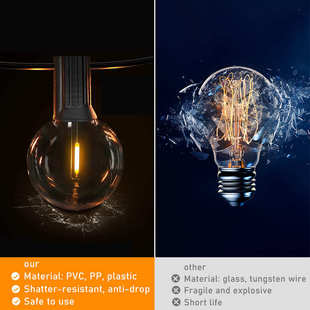 露营地民氛围庭院串太阳能串圆球串g40帐篷 饰led防水 灯灯宿灯装