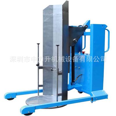 半电动油桶倒料车叉车油桶圆筒装卸车YL400电动油桶倒料车