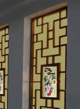 门窗古建筑窗户木质花格窗农家乐装饰窗中式隔断花窗古典窗镂空