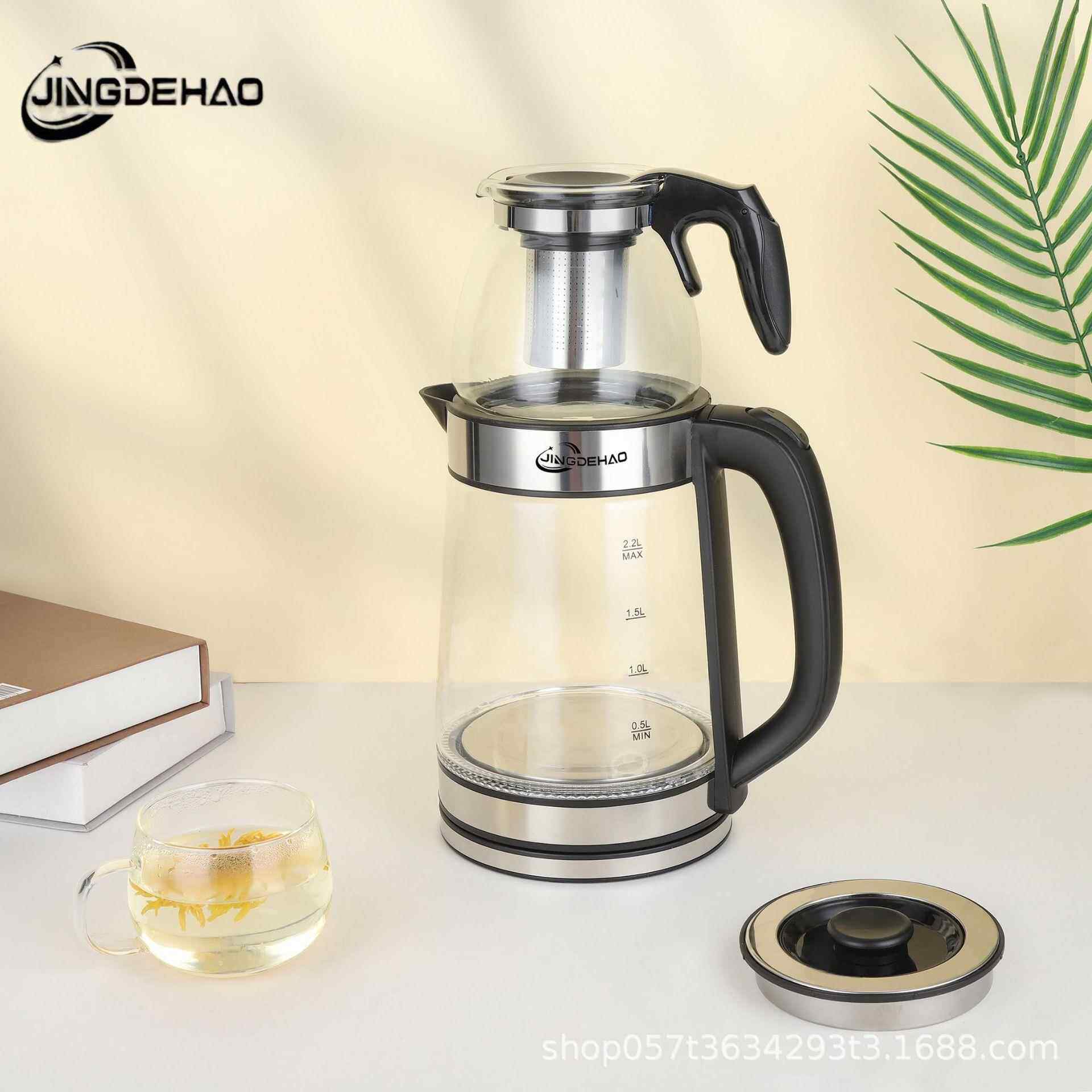 外贸电热水壶家用玻璃开水壶自动断电养生壶烧水壶大容量热水壶