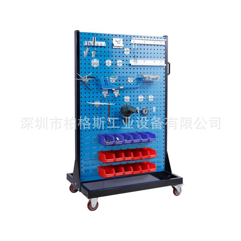 单面双面物件整理架 工具放置架 移动货架 带零件盒物料架 周转架