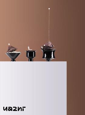 花小祇 现代侘寂珍珠花器干 干燥花花艺 民宿酒店饭厅软装商务花