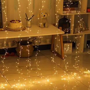 包邮 铜丝鞭炮窗帘灯宿舍房间装 一件 厂家 饰氛围灯家用彩灯卧室