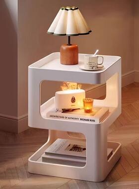创意沙发现代简易客厅茶几移动520边几床头柜边柜轻奢置物架塑料