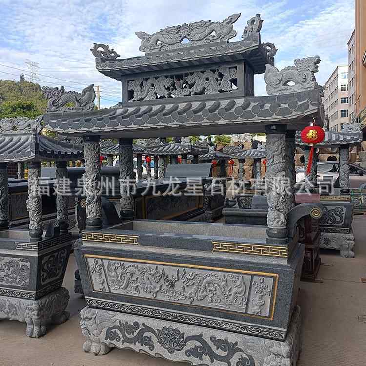 寺庙圆形方形大理石香炉石头祠堂花岗岩仿古炉鼎青石石雕香炉