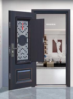 M7甲级防盗门进户门家用入户门中门通风透气窗室外大门子母单开