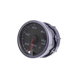 汽车改装油压表12V2.5寸60mm通用螺旋外壳黑背油压表