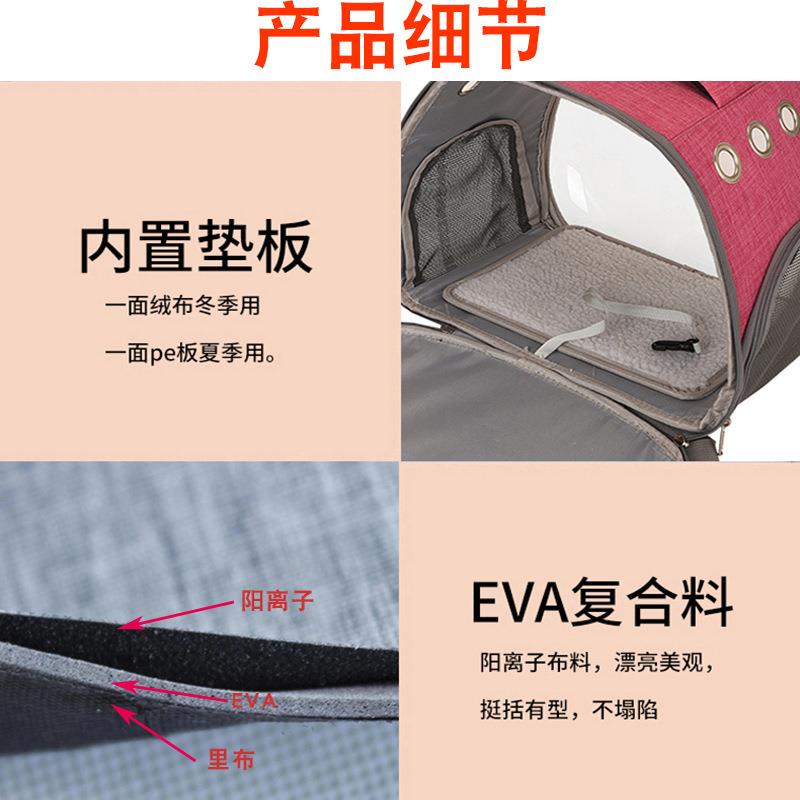 新款直销猫包透明宠物包太空舱外出便携宠物双肩背包EVA猫背包猫