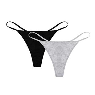 Underwear women's low waisted thong with a thin strap and