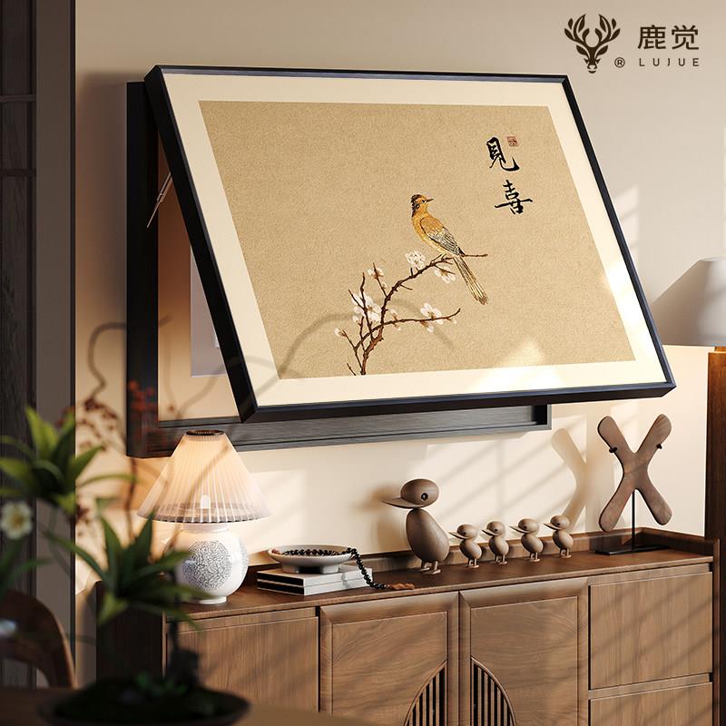 喜上眉梢挂画电表箱装饰画宋氏美学多媒体盒遮挡画高级配电箱壁画