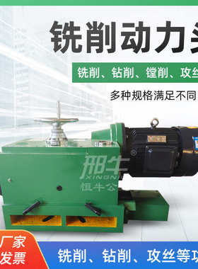 铣削动力头镗铣头单双面立卧铣头龙门铣端双面铣床立侧铣头5.5KW