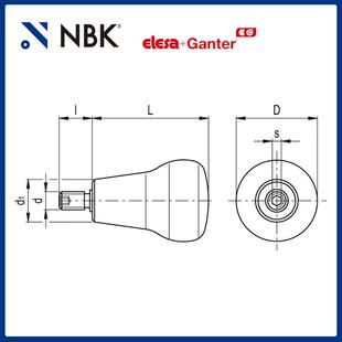 IEL ELESA 高科技聚合体 蘑菇形旋转手柄 软触式 SOFT NBK