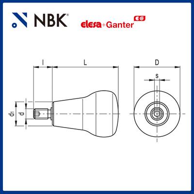NBK ELESA IEL+x SOFT 蘑菇形旋转手柄 “软触式”高科技聚合体