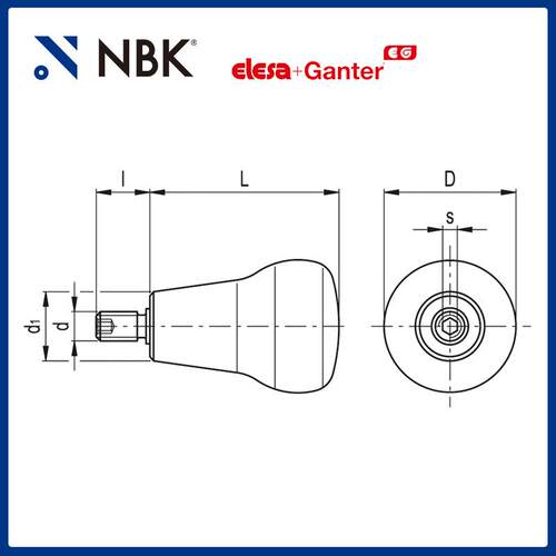 NBK ELESA IEL+x SOFT 蘑菇形旋转手柄 “软触式”高科技聚合体