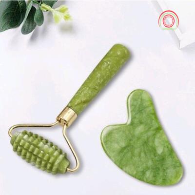 Natural Face Massager Guasha Jade Roller Scraper Facial Skin