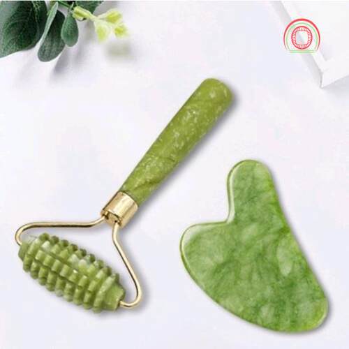 Natural Face Massager Guasha Jade Roller Scraper Facial Skin