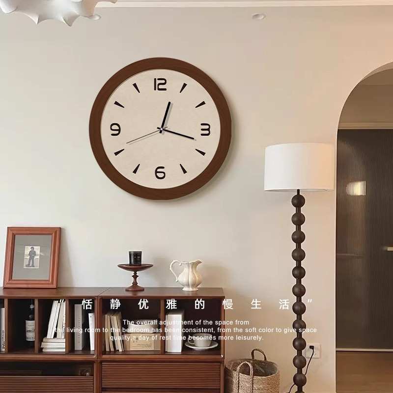 法式中古风挂钟客厅钟表高级感复古装饰画2025新款静音时钟餐厅画
