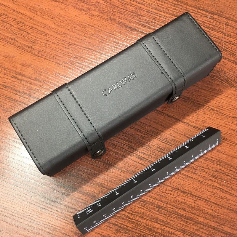 日系文具盒黑色方形笔盒性冷淡简约皮质笔袋网红学生铅笔盒大容量